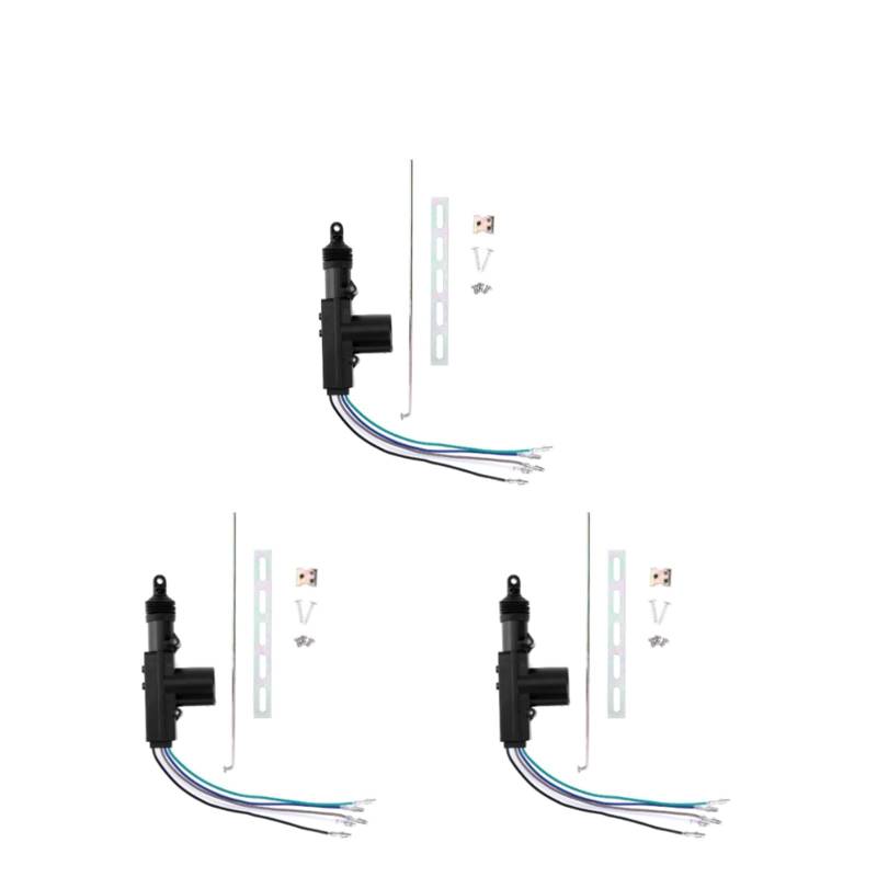 Heckklappenschloss 2/5-Draht-Universal-Auto-Elektro-Fernbedienungs-Zentralverriegelungsantrieb Automatisches 12V Hochleistungs-Verriegelungssystem Einzelpistolen-Typ-Kit Türschloss Heckklappe(5 Wire 3 von LEIFEIS