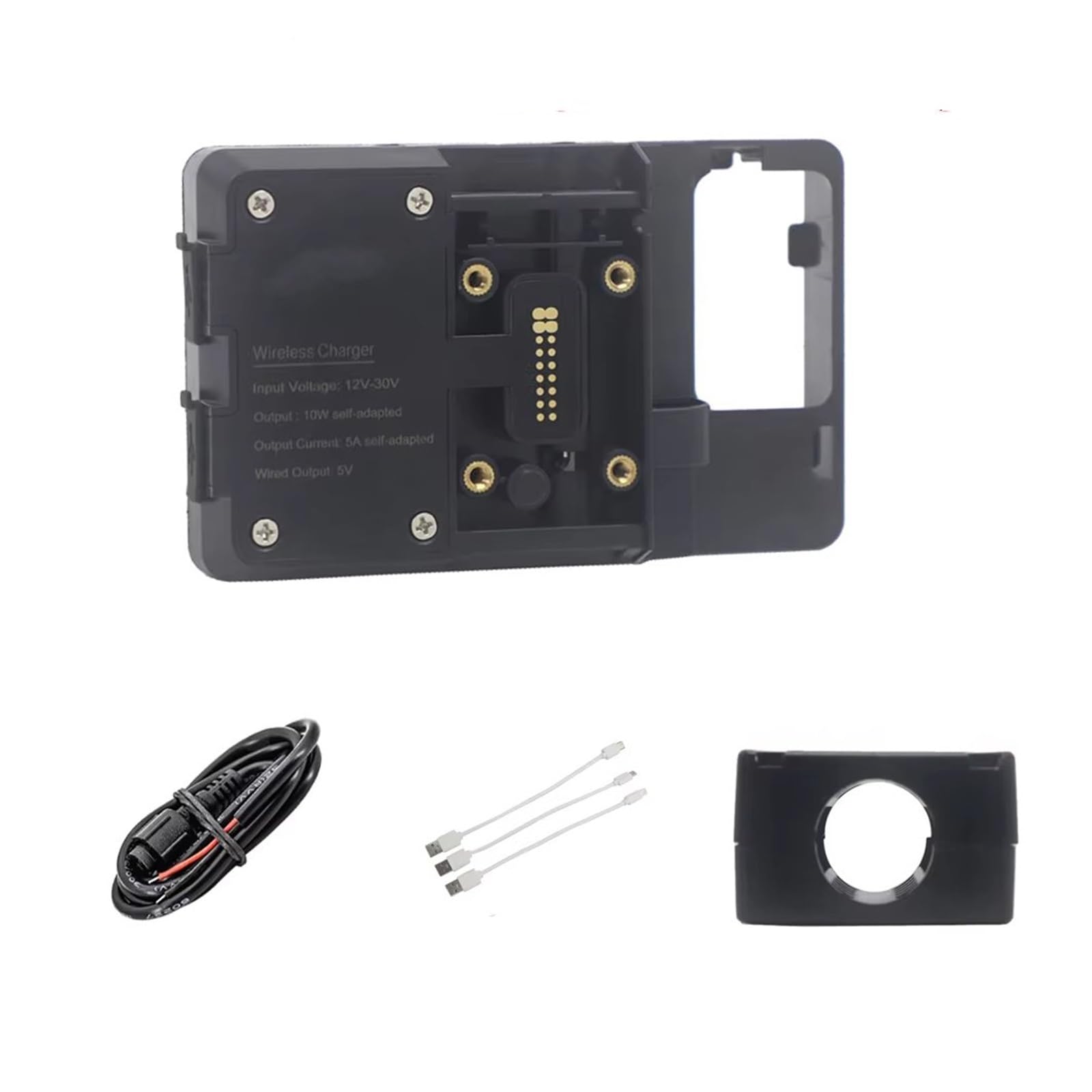 LEIFEIS Motorrad Handy halterungen Für T-MAX 560/530 DX SX 2017-2021 Motorrad Telefon Navigation Halterung Wireless USB Lade Port Konverter Halter Fahrrad Handyhalterung(22mm Wireless Charge) von LEIFEIS