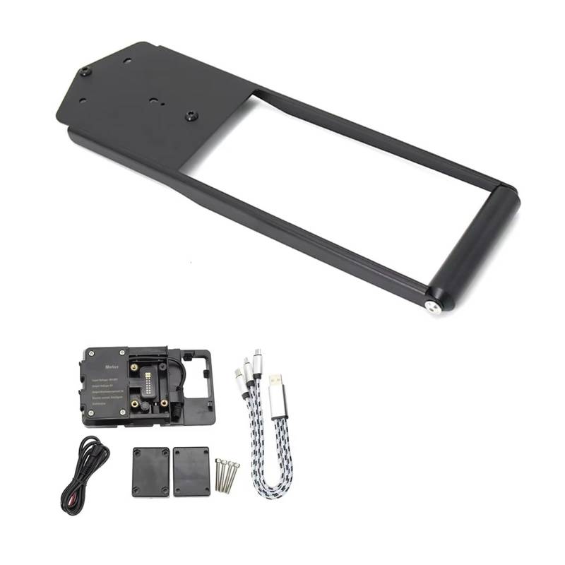 LEIFEIS Motorrad Handy halterungen Für Tracer 900 Für Tracer 9 GT 2021 Motorrad Teile GPS Navigation Halterung USB Ladegerät Port Kit Montage Halterung Fahrrad Handyhalterung(22mm-USB) von LEIFEIS