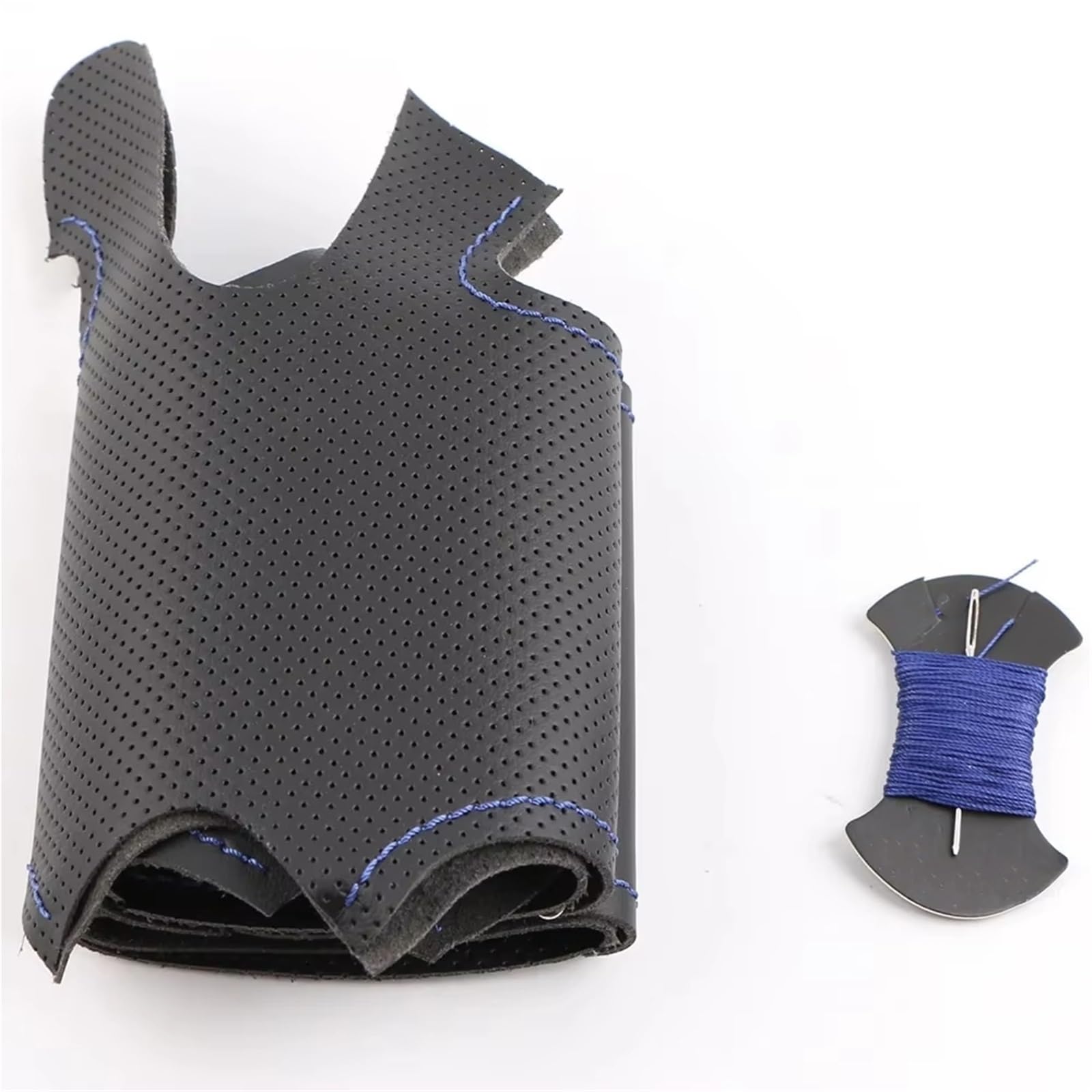 Lenkradabdeckung 3 Serie E36 E46 5 Serie E39 8 Serie E31 Pu Leder Geflecht Für Lenkrad DIY Auto lenkrad Abdeckung Auto Lenkradbezug(Blue Thread) von LEIFEIS