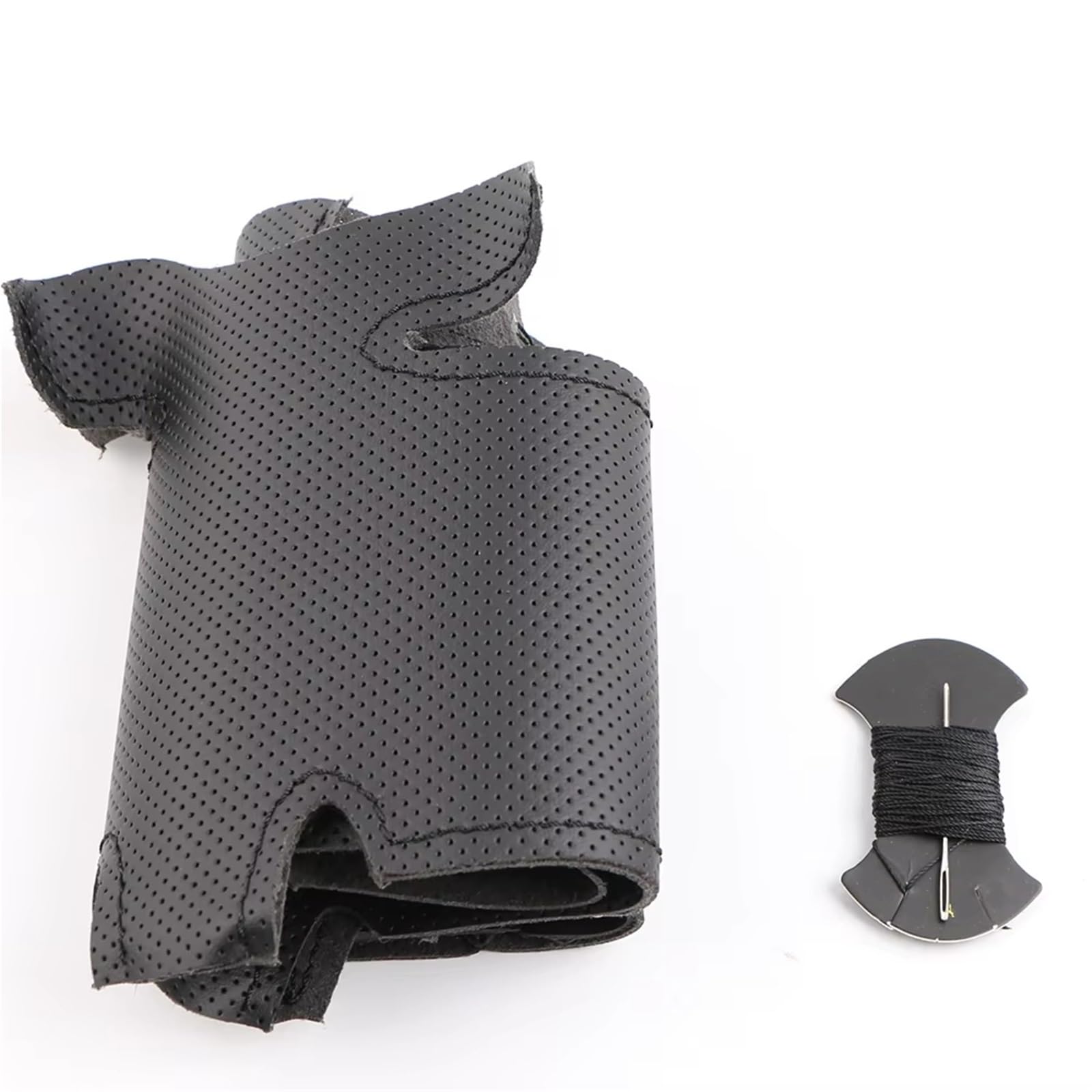 Lenkradabdeckung Für Hyundai I40 2011 2012 2013 2014 2015 2016 2017 2018 2019 Leder Geflecht Für Lenkrad DIY Auto Lenkrad Abdeckung Auto Lenkradbezug(Black Thread) von LEIFEIS