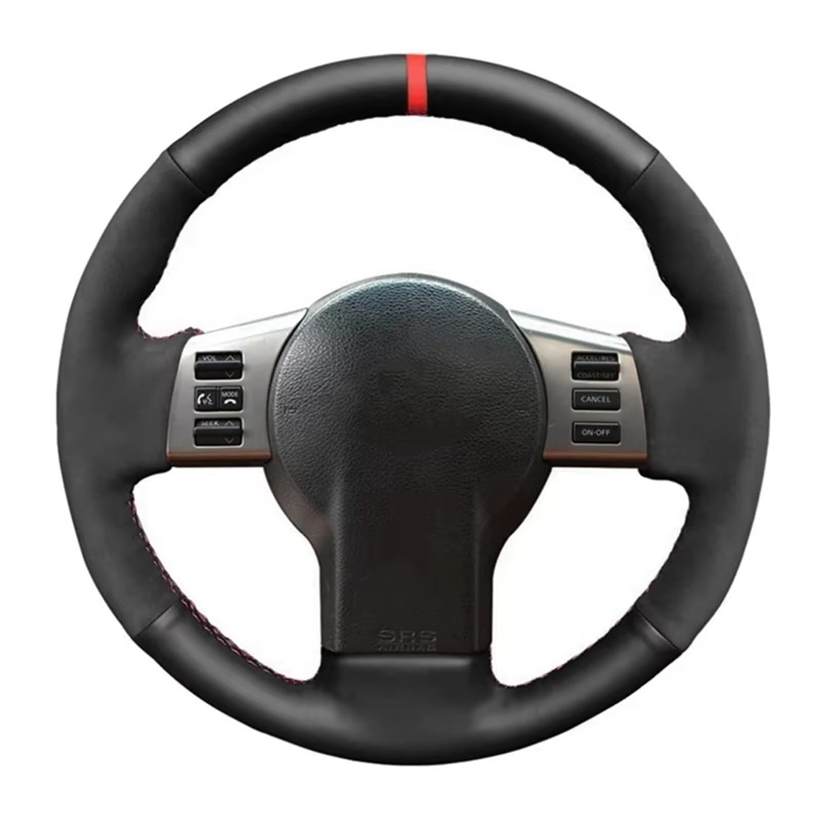 Lenkradabdeckung Für Infiniti FX FX45 2003 2004 2005 2006 2007 2008 2009 Auto Schwarz Wildleder Leder Geflecht Auto Lenkrad Abdeckung Zubehör Auto Lenkradbezug(Light Blue Thread) von LEIFEIS
