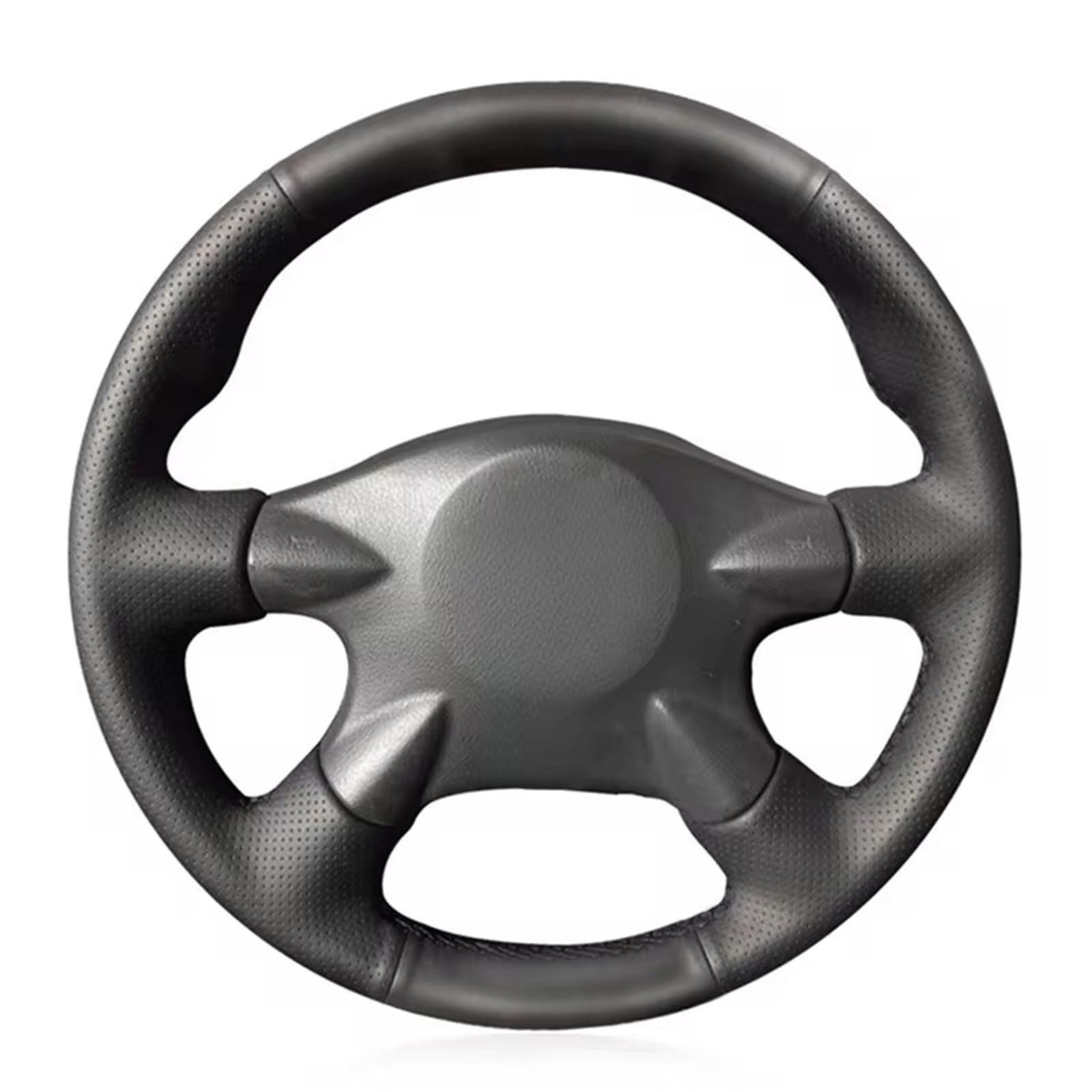 Lenkradabdeckung Für Nissan Für Almera N16 Für X-Trail T30 Für Primera P12 Für Terrano 2 Für Pathfinder Für Paladin Künstliche Leder Lenkrad Abdeckung Auto Lenkradbezug(Red Blue Thread) von LEIFEIS