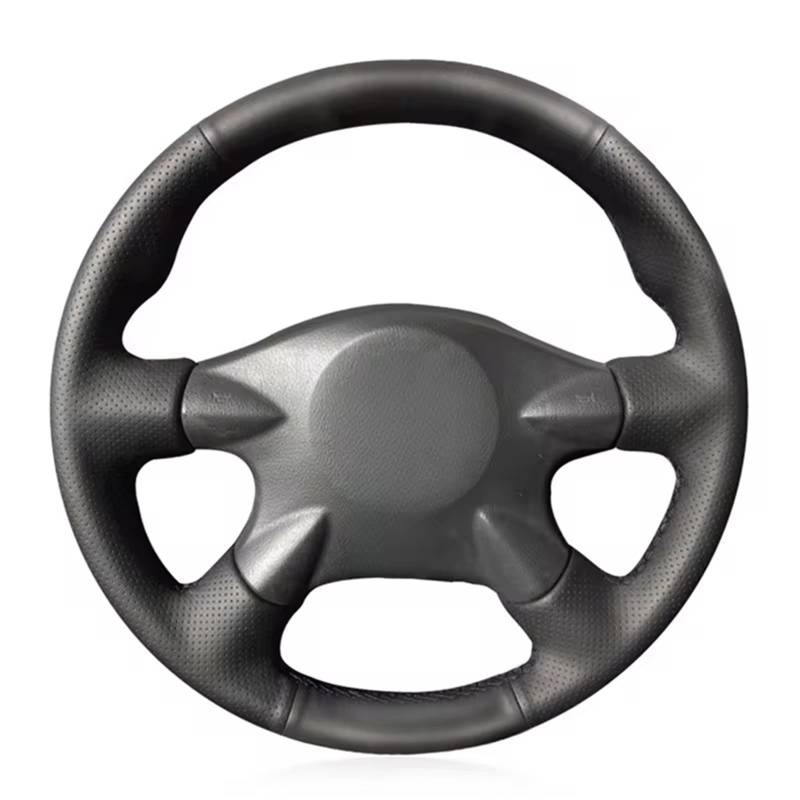 Lenkradabdeckung Für Nissan Für Almera N16 Für X-Trail T30 Für Primera P12 Für Terrano 2 Für Pathfinder Für Paladin Künstliche Leder Lenkrad Abdeckung Auto Lenkradbezug(Red Blue Thread) von LEIFEIS