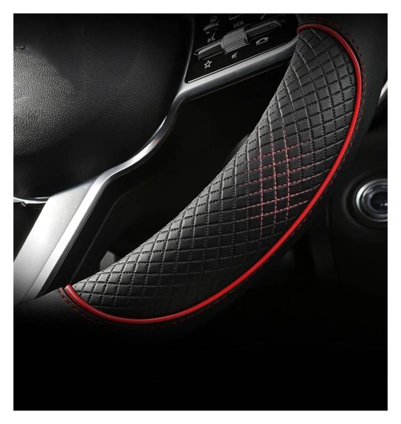 Lenkradabdeckung Für Nissan Für X-Trail Für Qashqai Für Rogue Für Sport Für Rogue 2017-2021 Für Altima Für Versa Auto Lenkrad Abdeckung D Typ PU Leder Auto Lenkradbezug(Red) von LEIFEIS