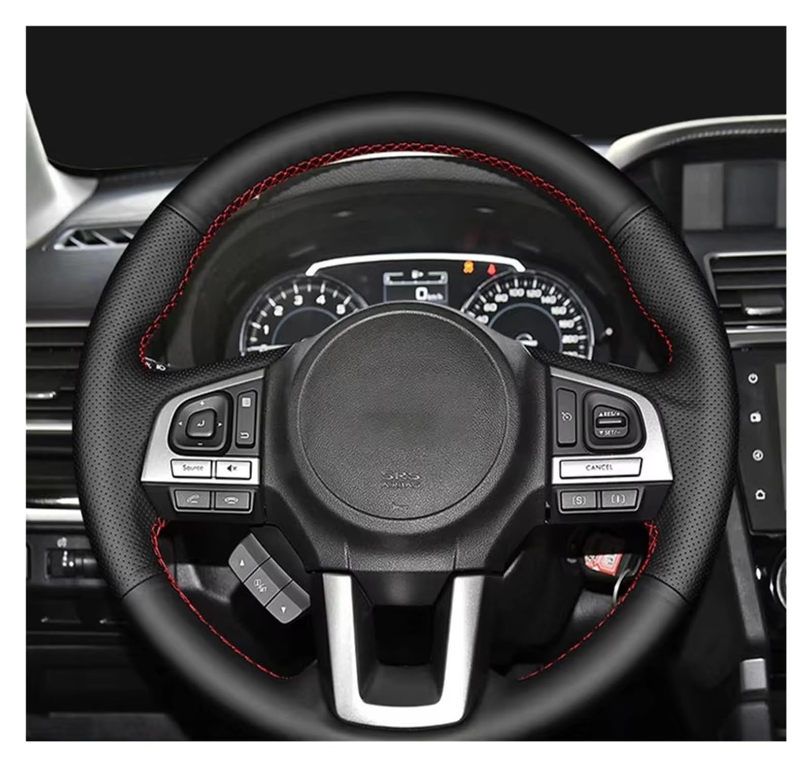 Lenkradabdeckung Für Subaru Für Legacy XV 2015-2017 Für Outback 2014-2017 Für Forester 2015-2018 Auto Lenkrad Abdeckung Mikrofaser Leder Auto Lenkradbezug(Brown Thread) von LEIFEIS