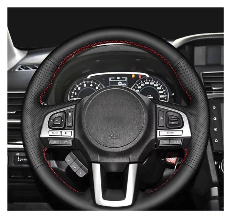 Lenkradabdeckung Für Subaru Für Legacy XV 2015-2017 Für Outback 2014-2017 Für Forester 2015-2018 Auto Lenkrad Abdeckung Mikrofaser Leder Auto Lenkradbezug(Brown Thread) von LEIFEIS