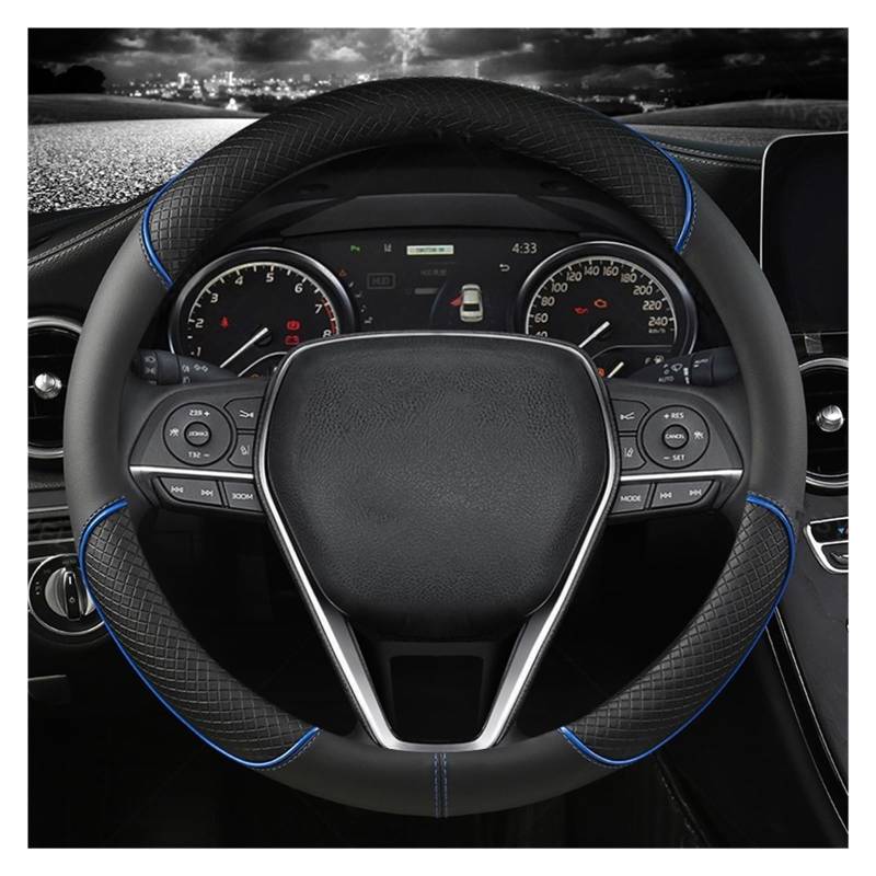 Lenkradabdeckung Für Toyota Für Corolla Für Fortuner Für Sequoia Für Auris Für Avensis Für Yaris Für Vios Für Celica 86 Für Rav4 Für 4Runner Für C-HR Auto Lenkrad Abdeckung Auto Lenkradbezug(Blue) von LEIFEIS