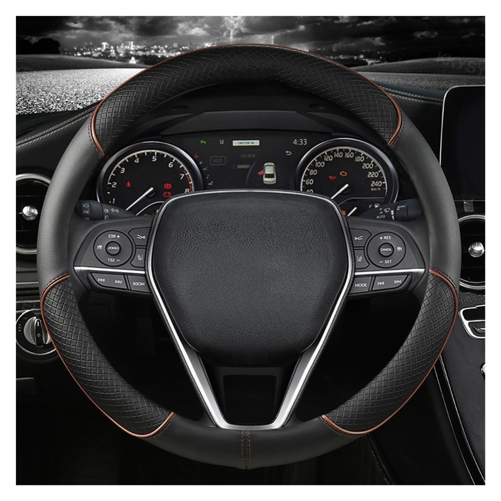 Lenkradabdeckung Für Toyota Für Corolla Für Fortuner Für Sequoia Für Auris Für Avensis Für Yaris Für Vios Für Celica 86 Für Rav4 Für 4Runner Für C-HR Auto Lenkrad Abdeckung Auto Lenkradbezug(Coffee) Lenkradabdeckung Für Toyota Für Corolla Für Fortuner Für Sequoia Für Auris Für Avensis Für Yaris Für Vios Für Celica 86 Für Rav4 Für 4Runner Für C-HR Auto Lenkrad Abdeckung Auto Lenkradbezug(Coffee) von LEIFEIS