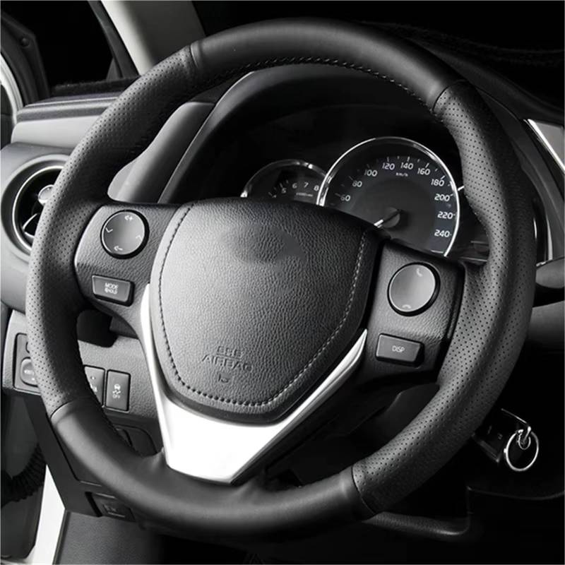 Lenkradabdeckung Für Toyota Für RAV4 2013-2019 Für Corolla 2014-2019 Für Auris 2013-2016 Für Scion IM 2016 Anti-Slip Leder Auto Lenkrad Geflecht Abdeckung Auto Lenkradbezug(Red Blue Thread) von LEIFEIS