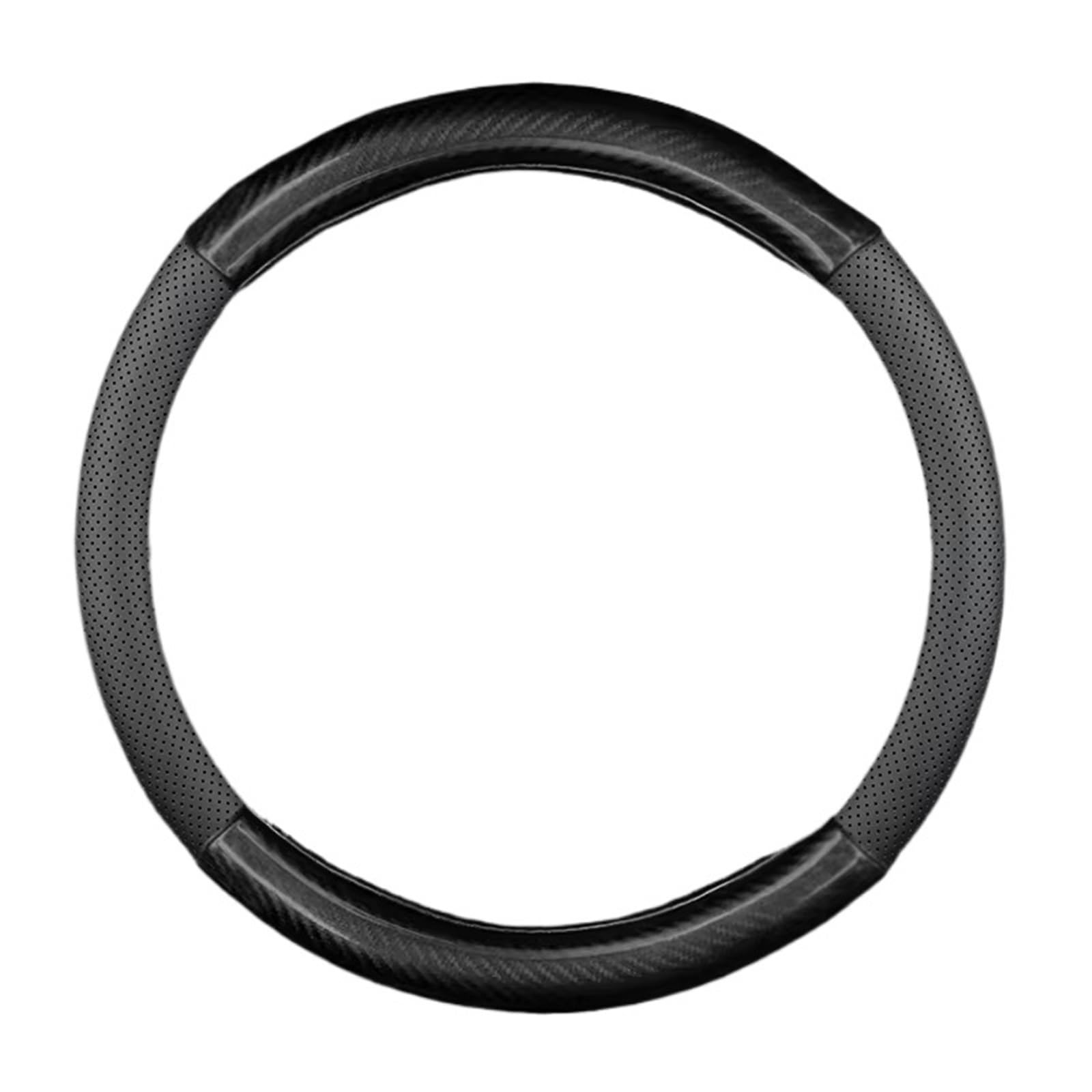 Lenkradabdeckung Universal Auto Lenkrad Abdeckung Carbon Faser Leder Dreidimensionale Anti-Rutsch, Timple Und Auto Zubehör Auto Lenkradbezug(O-Type) von LEIFEIS