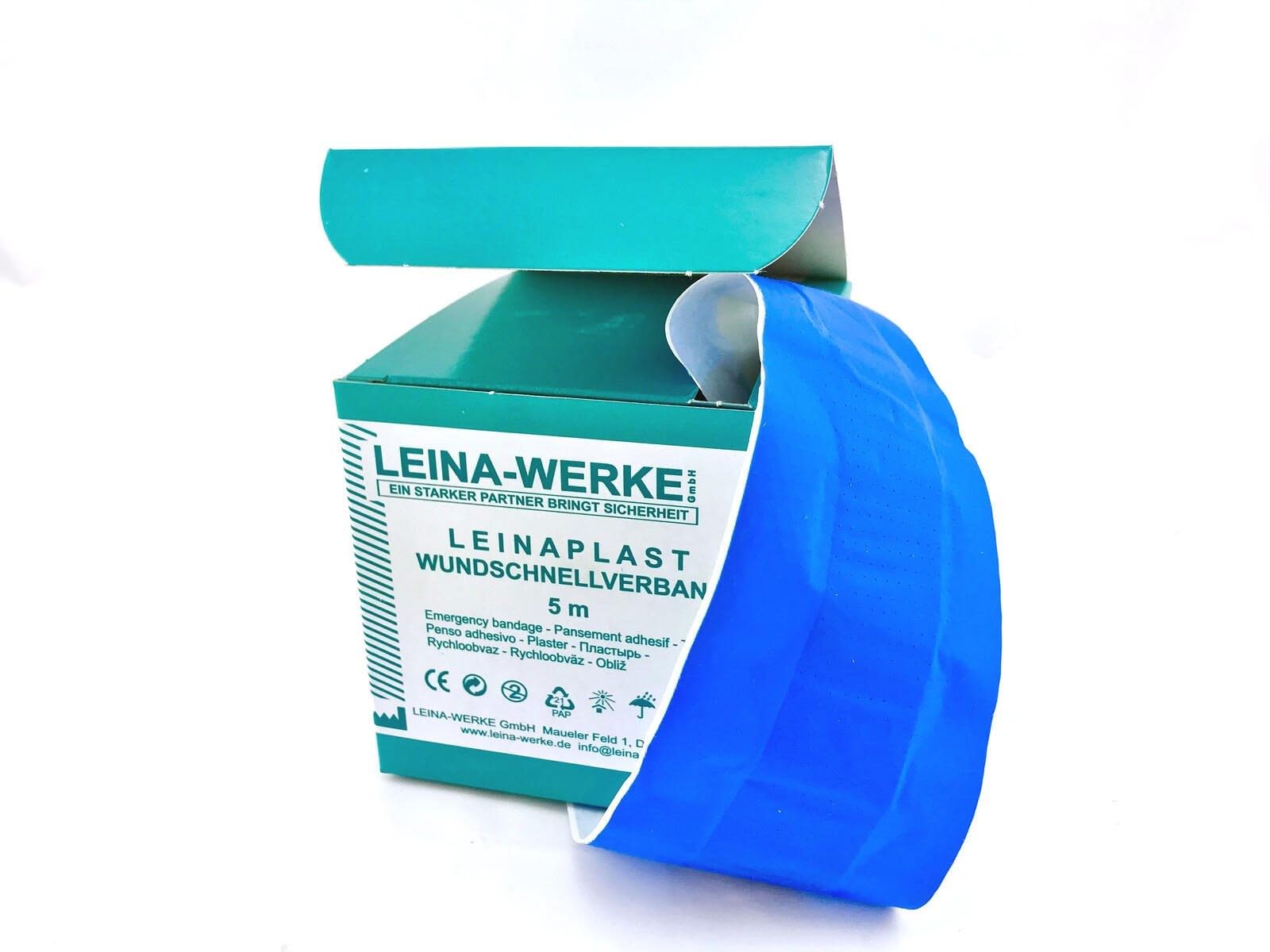 LEINAWERKE 70254 LEINAPLAST adhesive bandages 5 m x 6 cm WF BLUE 1 pc. von LEINA-WERKE