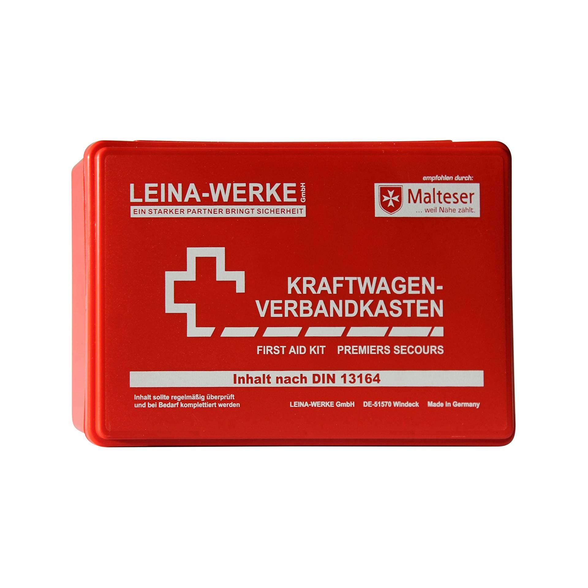 Leina-Werke 10000 KFZ-Verbandkasten Standard, Rot/Weiß von Leina Werke