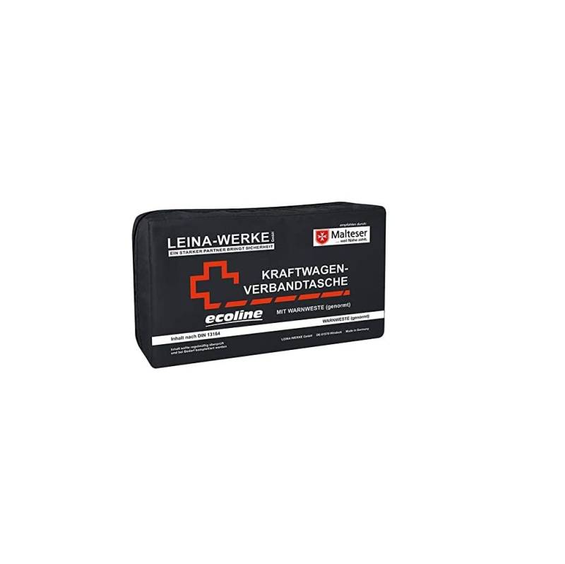 Leina-Werke 11051 KFZ-Verbandtasche Compact mit Warnweste Ecoline ohne Klett, 1-Farbig Sortiert von LEINA-WERKE