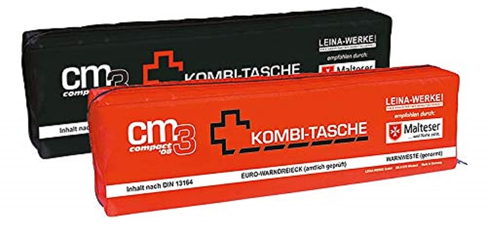 Leina-Werke 16040 Mini-Kombitasche CM3 Compact 08 ohne Klett, Rot/Schwarz/Weiß von Leina-Werke