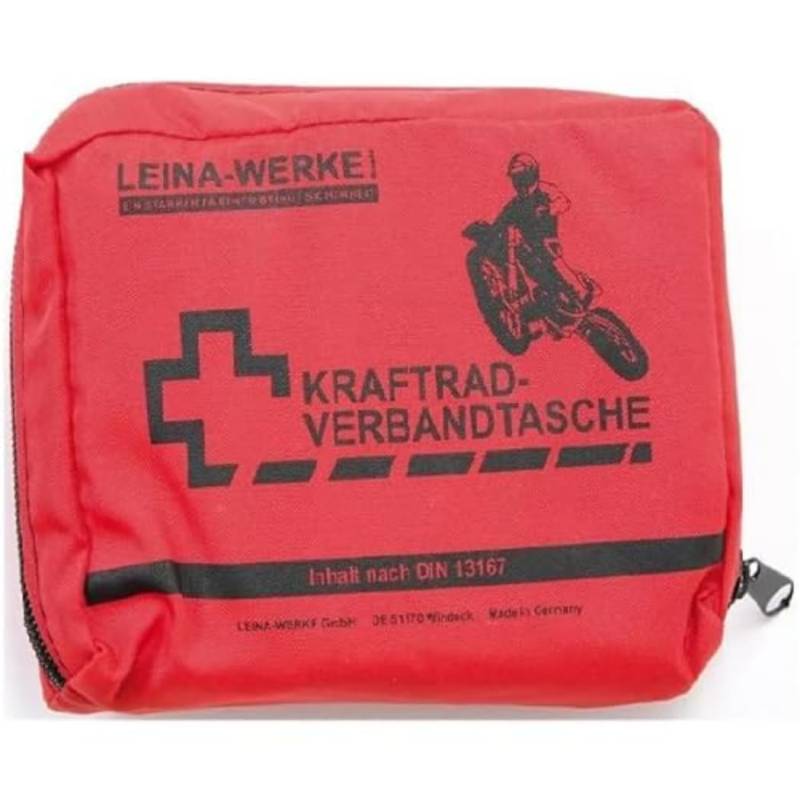 Leina-Werke 17008 Kraftrad-Verbandtasche Typ II ohne Klett, Rot von LEINA-WERKE
