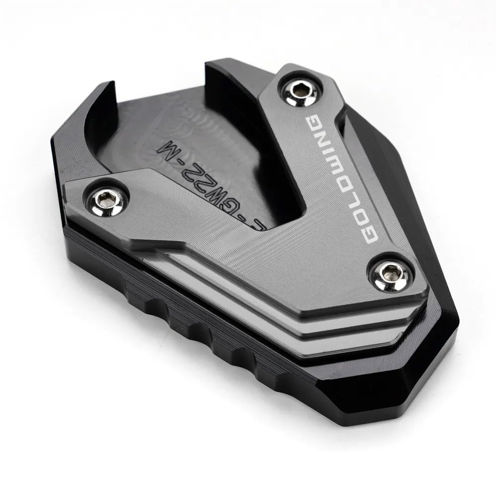 LEINOX Motorradständer Unterlage Kippschutz 2023 GL1800 Für H&ONDA Goldwing 1800 2018-2022 2002-2017 Goldwing1800 Seite Stehen Verlängerung Kickstand Pad Motorrad Zubehör(4) von LEINOX