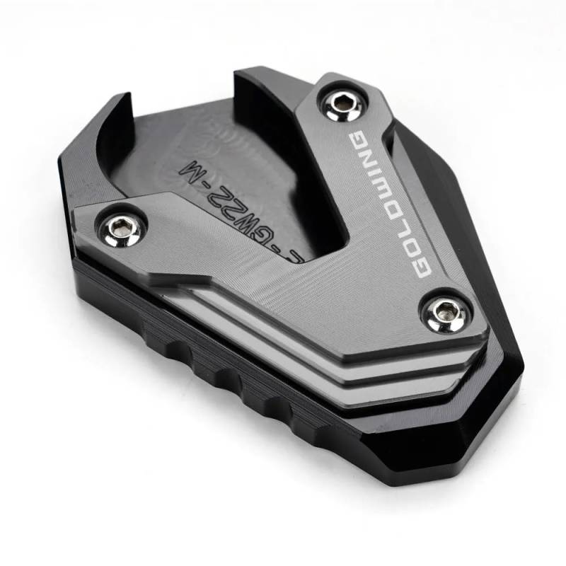 LEINOX Motorradständer Unterlage Kippschutz 2023 GL1800 Für H&ONDA Goldwing 1800 2018-2022 2002-2017 Goldwing1800 Seite Stehen Verlängerung Kickstand Pad Motorrad Zubehör(4) von LEINOX