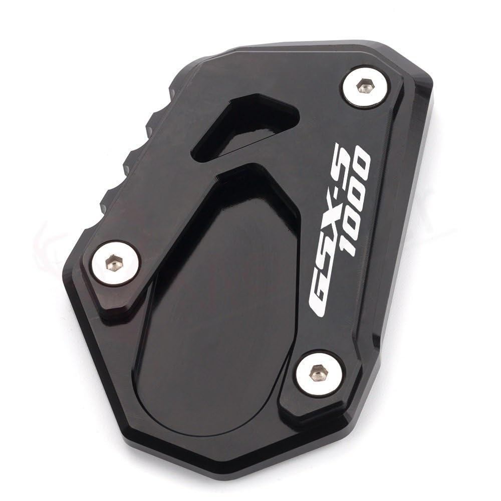 LEINOX Motorradständer Unterlage Kippschutz Für Suzuki GSXS 1000 GSX-S 1000 1000F 1000S Gsx-s1000 2015-2017 2018 2019 2020 2021 Fuß Seitenständer Verlängerung Pad Stützplatte(GSX-S 1000 Black) von LEINOX