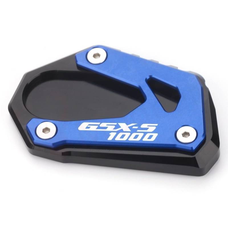 LEINOX Motorradständer Unterlage Kippschutz Für Suzuki GSXS 1000 GSX-S 1000 1000F 1000S Gsx-s1000 2015-2017 2018 2019 2020 2021 Fuß Seitenständer Verlängerung Pad Stützplatte(GSX-S 1000 Blue) von LEINOX