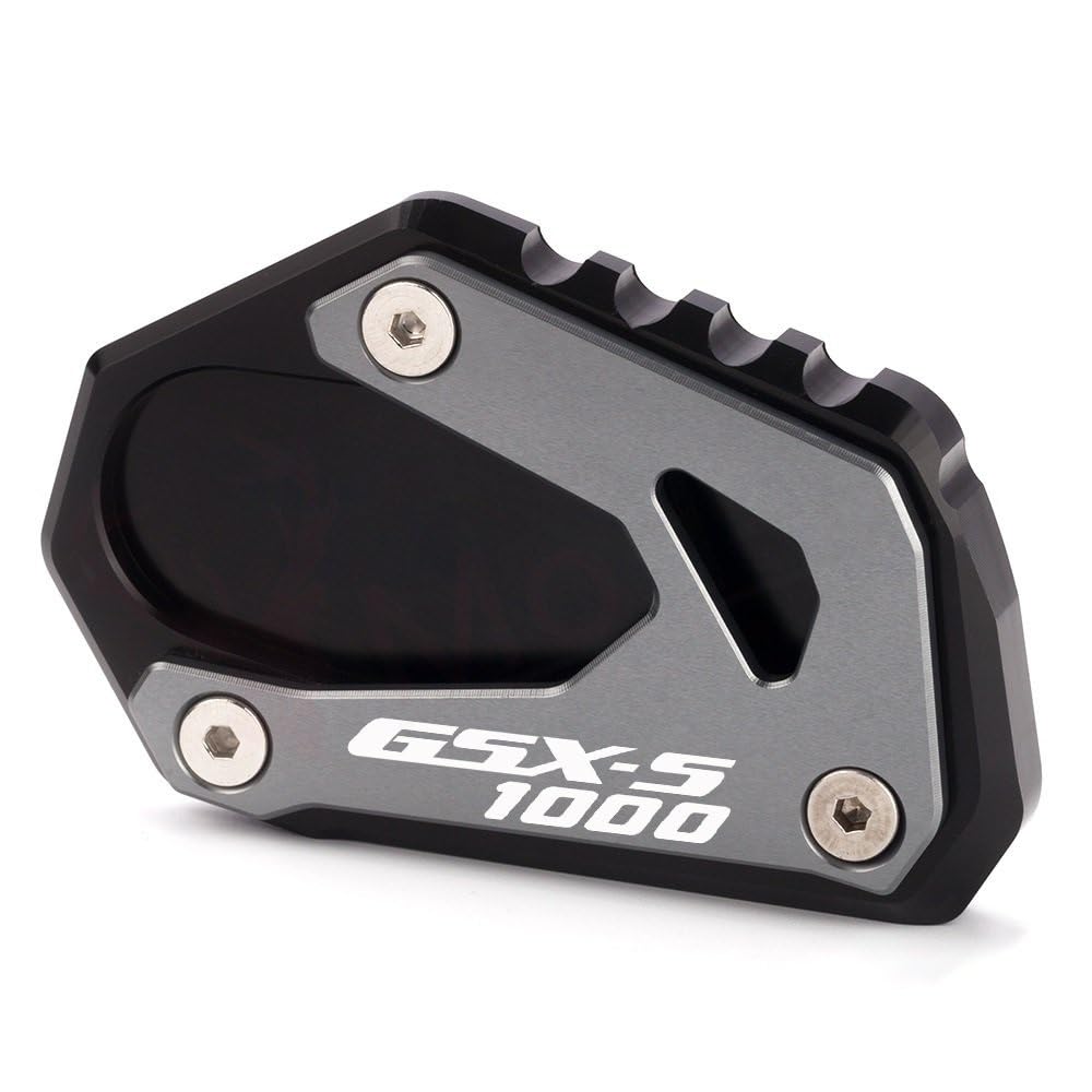 LEINOX Motorradständer Unterlage Kippschutz Für Suzuki GSXS 1000 GSX-S 1000 1000F 1000S Gsx-s1000 2015-2017 2018 2019 2020 2021 Fuß Seitenständer Verlängerung Pad Stützplatte(GSX-S 1000 Gray) von LEINOX
