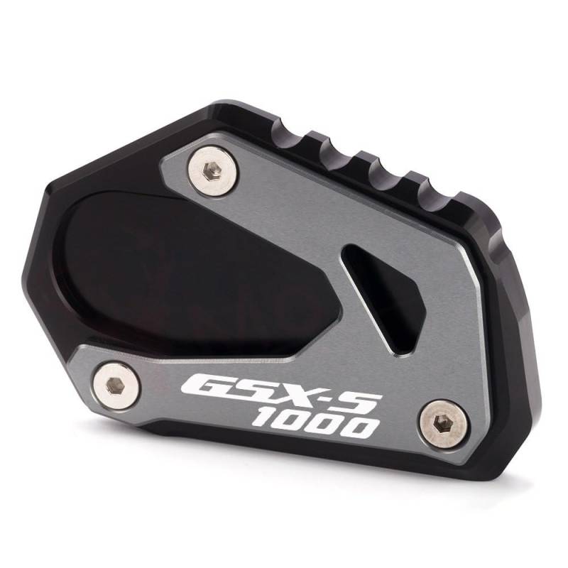 LEINOX Motorradständer Unterlage Kippschutz Für Suzuki GSXS 1000 GSX-S 1000 1000F 1000S Gsx-s1000 2015-2017 2018 2019 2020 2021 Fuß Seitenständer Verlängerung Pad Stützplatte(GSX-S 1000 Gray) von LEINOX
