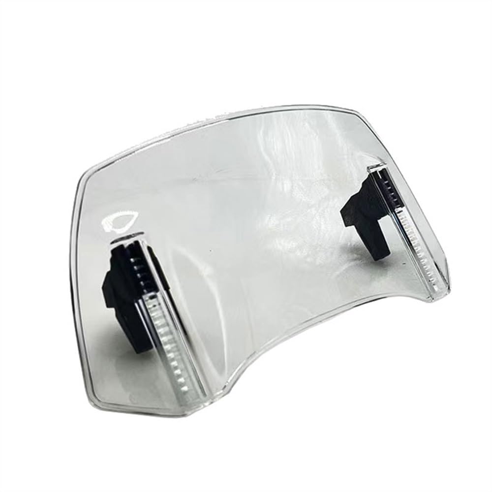 LEINOX Windabweiser Motorrad Für H&ONDA Forza 750 350 300 125 NSS 350 300 Motorrad Universal Windschutzscheibe Clamp-On Variable Windschutzscheibe Verlängerung (Color : Transparent80) von LEINOX