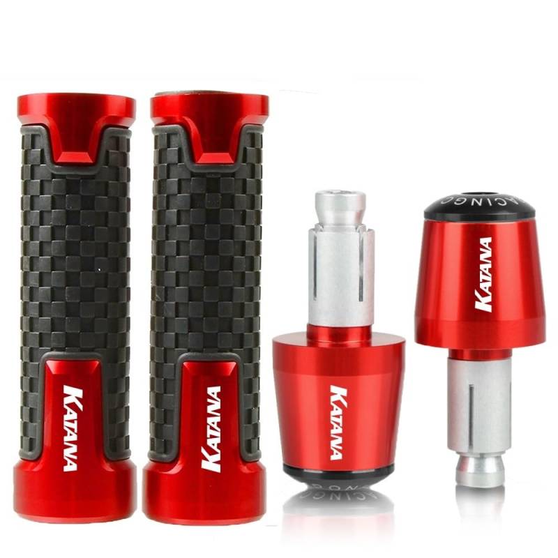 Motorrad Anti-Rutsch-Lenker 7/8'' 22mm Motorrad Hand Griff Griffe Lenker Grip Enden Stecker Für Suzuki Katana GSX600F GSX750F GSX 750 600 F 1989-2007 2006(40) von LEINOX