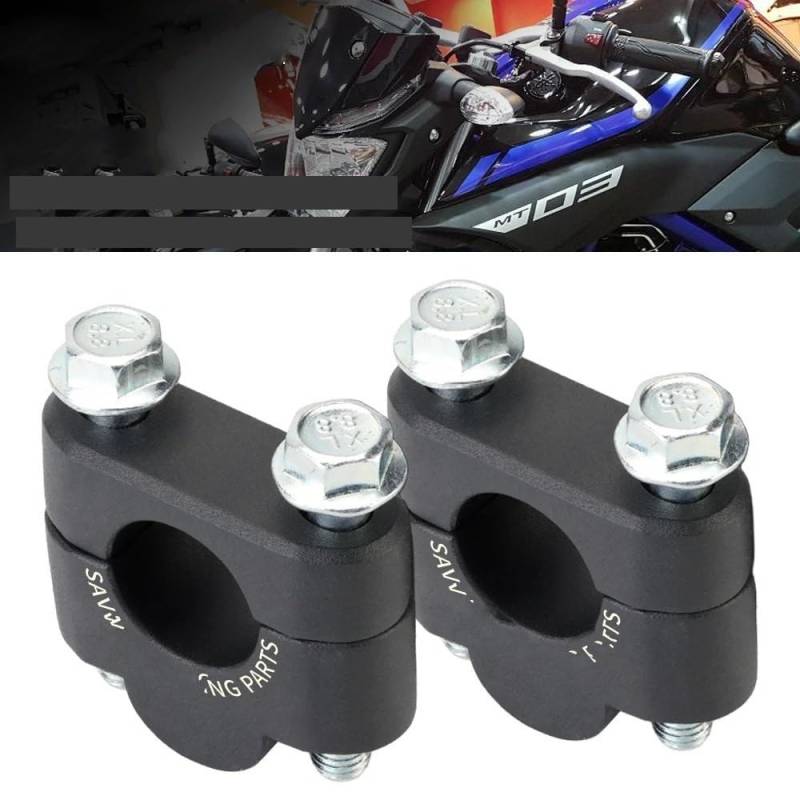 Motorrad Lenker Riser Motorrad Lenker Riser Clamp Abdeckung Für Y&AMAHA MT03 MT25 15 XJR 1200/1300 XT660 R/X WR YBR 125 XSR FZS FZ16 von LEINOX