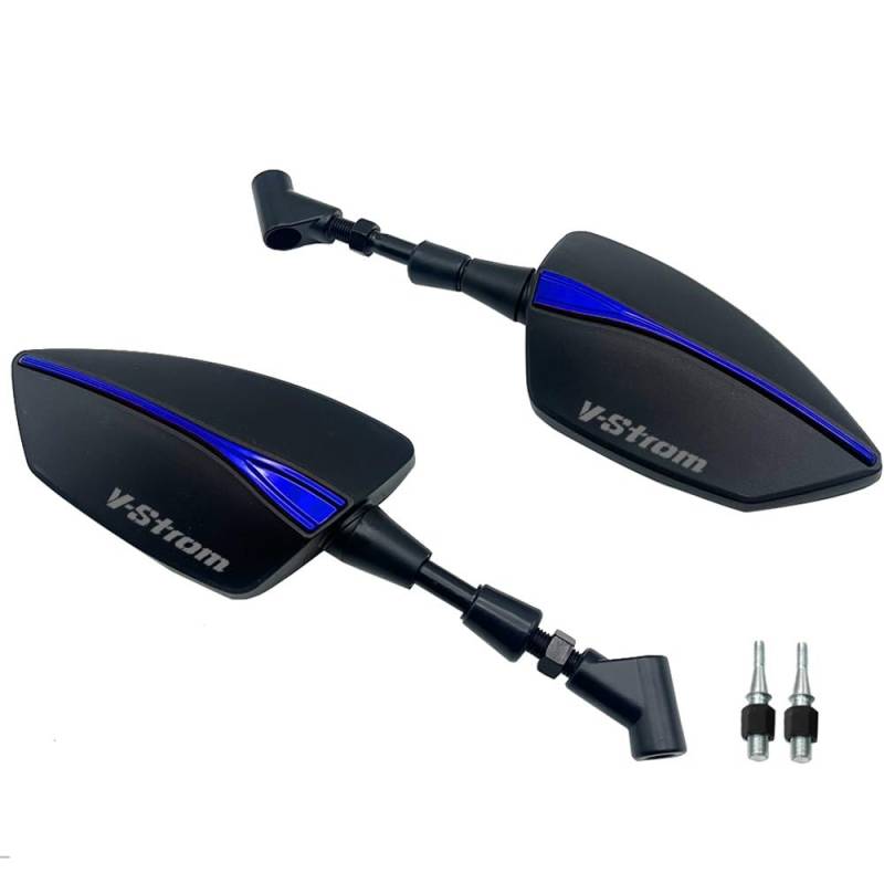 LEINOX Motorradspiegel Für Suzuki VStrom DL650 V-Strom DL1000 V Strom DL 650 1000 XT 10mm Motorrad Adjustabale Rearview Rückansicht Spiegel Seite Spiegel (Color : 2) von LEINOX