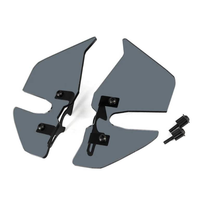 Windschutzscheibe Motorrad Für F750GS F850GS 2018-up 2019 2020 Motorrad Windschutzscheibe Wind Seite Deflektor Handshield Front Windabweiser(Smoke Grey) von LEINOX