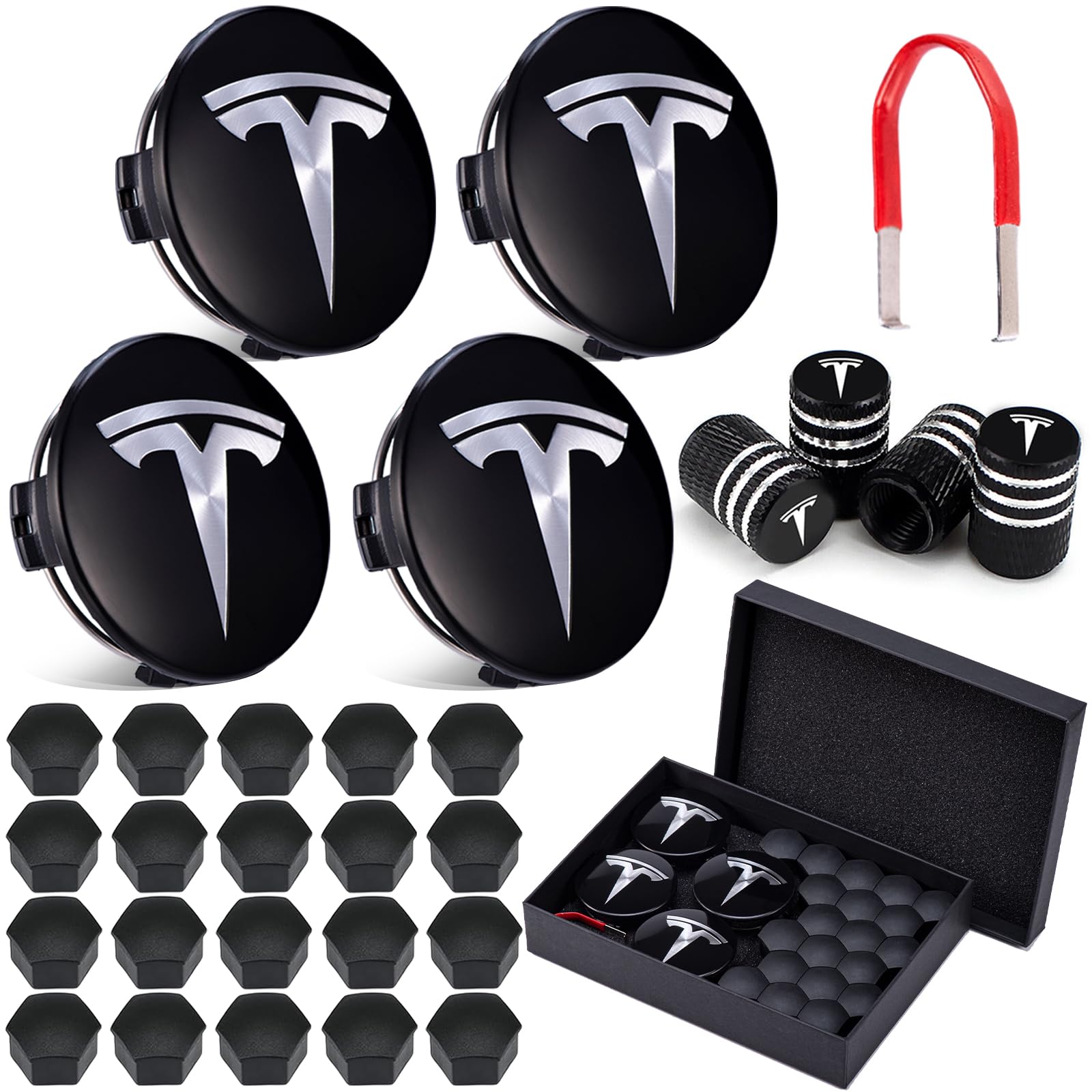 Radkappen-Set für Tesla: LEKEFETO Radkappen-Kit Center für Tesla Model 3 Zubehör, Radmuttern Mutter-Abdeckung mit Tesla-Logo für Model Y Model 3 Model X Model S Radkappen-Set für Tesla: LEKEFETO Radkappen-Kit Center für Tesla Model 3 Zubehör, Radmuttern Mutter-Abdeckung mit Tesla-Logo für Model Y Model 3 Model X Model S von LEKEFETO