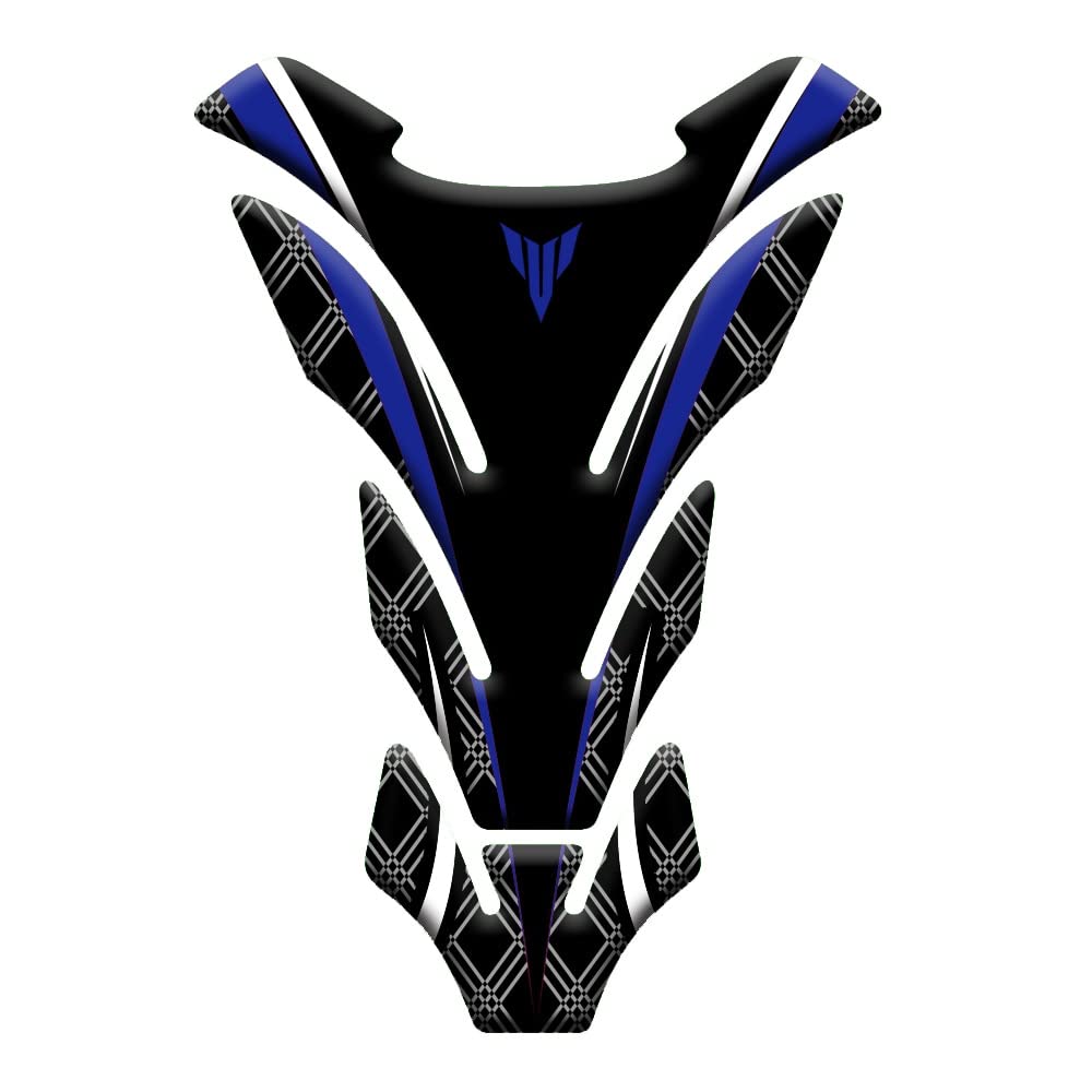 LEMING Für Yam&aha MT-09 MT-10 MT-03 MT-01 MT-07 MT-25 MT-125 Motorrad Tank Pad Protector Aufkleber Aufkleber Fall tankpads Motorrad(25 Blue) von LEMING