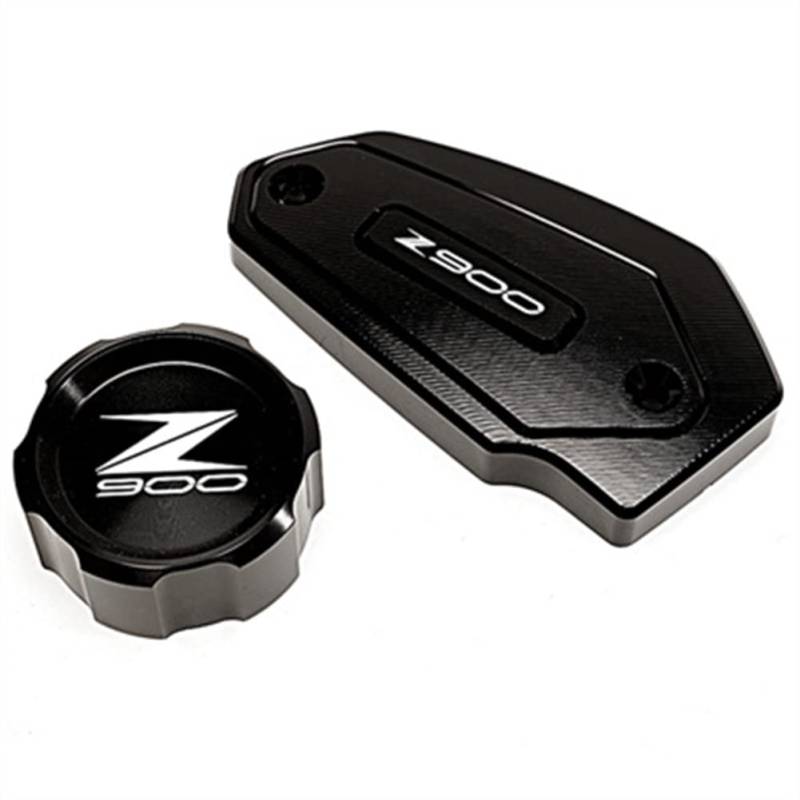 LEMING Ölbehälter Fluid Abdeckung Für Z900 Z 900 Z900 2017-2021 Motorradzubehör CNC Bremsflüssigkeitsdeckel Hinten Vorne Hauptbremszylinderdeckel von LEMING