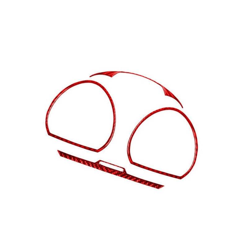 Innenleisten 4 Stücke Carbon Look Auto Geschwindigkeit Armaturenbrett Rahmen Aufkleber Trim Rot Für Z4 2003-2008 von LEMST