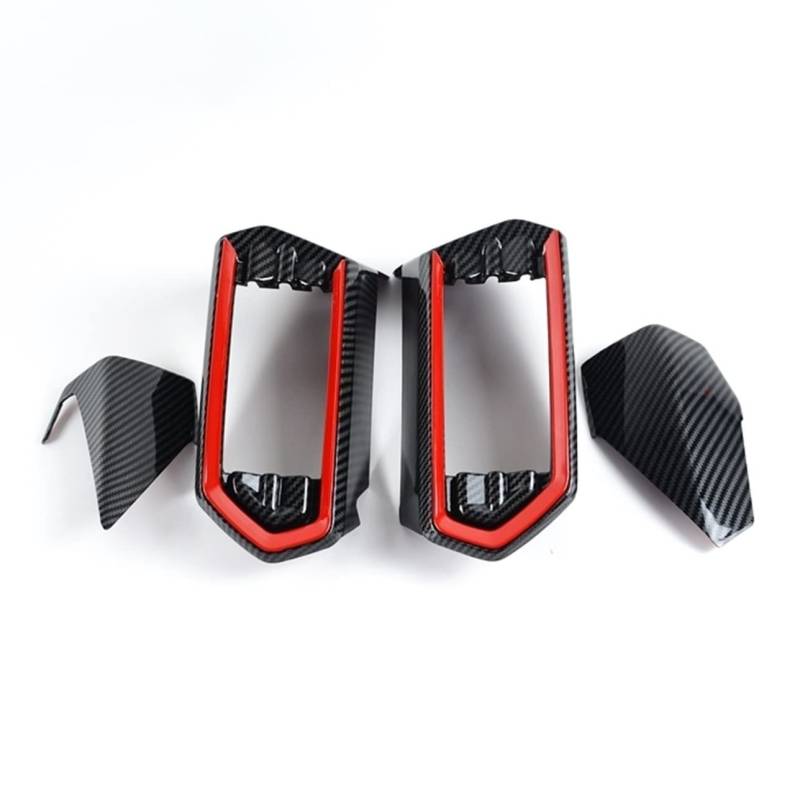 Innenleisten Auto Styling Konsole Dashboard Air Vents Rahmen Dekoration Abdeckung Trim Für A3 8Y 2021-2022 LHD(Schwarz+Rot) von LEMST