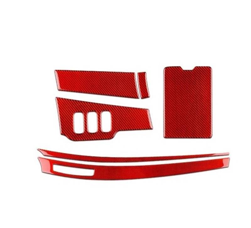 Innenleisten Für Lancer 2008-2015 Zubehör Innenausstattung Auto Center Dash Dim Scheinwerfer Schalter Abdeckung Aufkleber(Rot,EIN) von LEMST