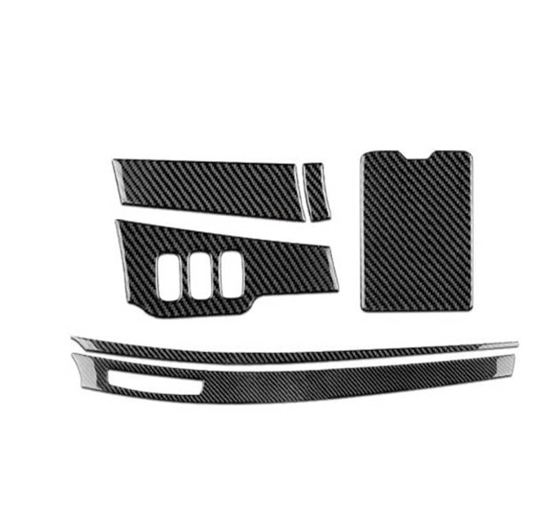 Innenleisten Für Lancer 2008-2015 Zubehör Innenausstattung Auto Center Dash Dim Scheinwerfer Schalter Abdeckung Aufkleber(Schwarz,EIN) von LEMST