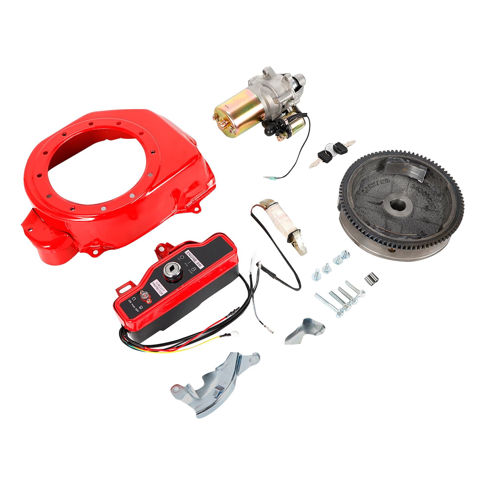 LENDISIY Kompatibel mit Honda GX200 6,5 PS GX160 5,5 PS Elektrostarter-Kit, Schwungrad Starter Motor 4-Takt Anlasser Elektrostart-Starter-Kit Zündschalter Schwungrad Starter Motor LENDISIY Kompatibel mit Honda GX200 6,5 PS GX160 5,5 PS Elektrostarter-Kit, Schwungrad Starter Motor 4-Takt Anlasser Elektrostart-Starter-Kit Zündschalter Schwungrad Starter Motor von LENDISIY
