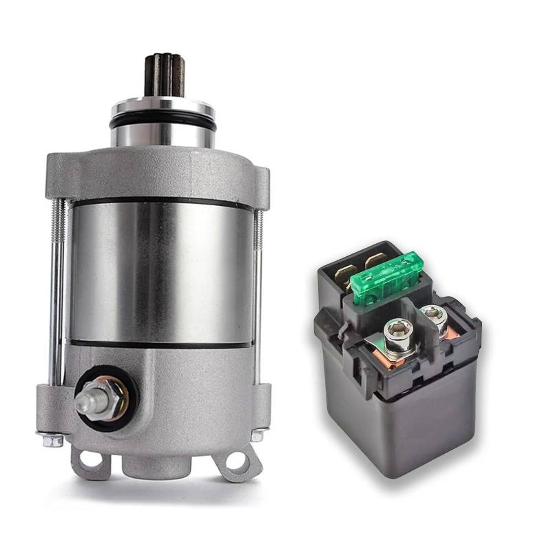 Anlasser Elektrischer Motorrad-Startermotor Und Magnetrelais Für CRF450 Für CRF450X 2005–2014 31200-MEY-671 35850-KCN-003 Starter Anlasser(2 Pieces Set) von LENTLY
