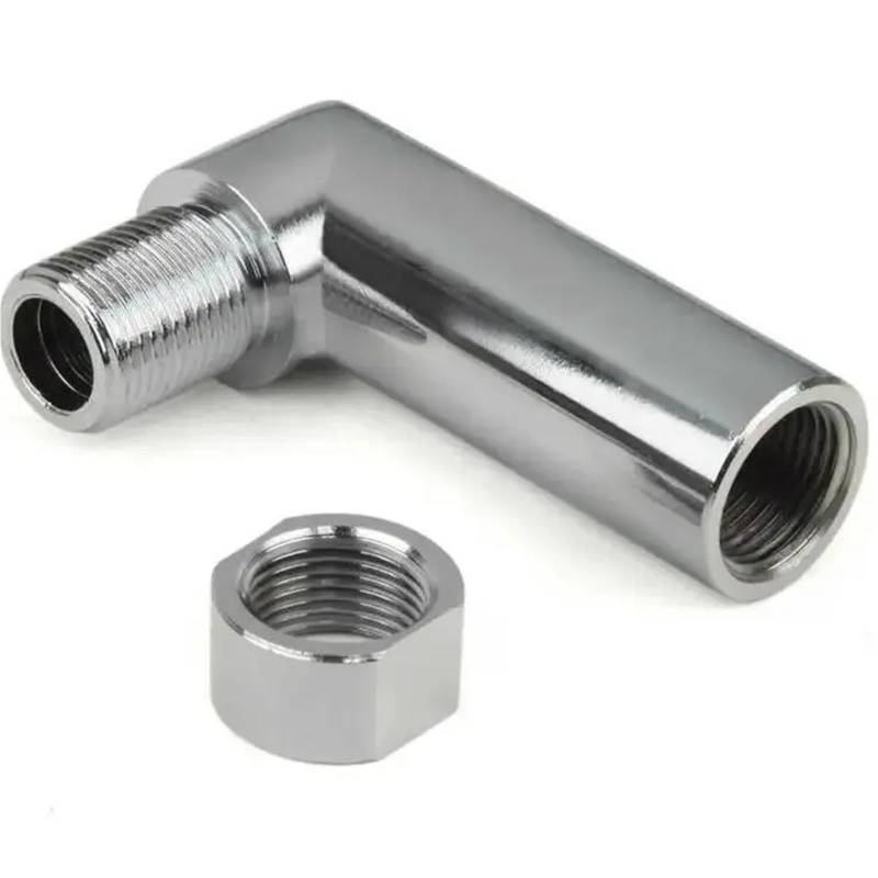 Lambdasonde Auto 90 Grad Abgewinkelt M18 * 1,5 O2 CEL Fix Sauerstoff Sensor Spacer Auspuff Sauerstoff Sensor Spacer Verlängerung Lambdasensor von LENTLY