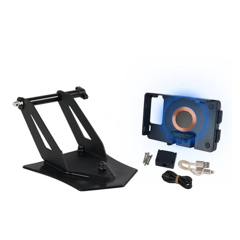 Navigation Halterung 12mm Für R 1250 R1250 RT Für R1250RT 2021 2022 2023 Handy Ladestation Halter GPS Navigation Halterung Motorrad Handyhalter(Wireless Charging) von LENTLY