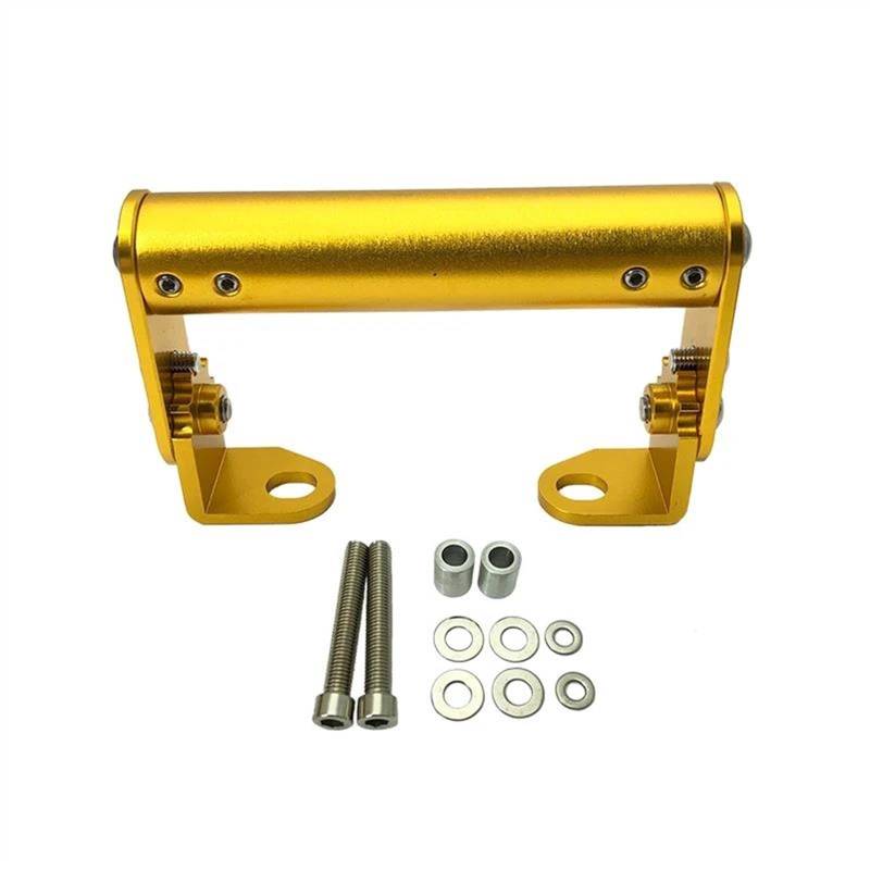 Navigation Halterung 2024 Für Suzuki Für DL650 DL 650 Universal Motorrad Telefon Halter Stehen GPS Navigation Platte Halterung Motorrad Handyhalter(Gold) von LENTLY