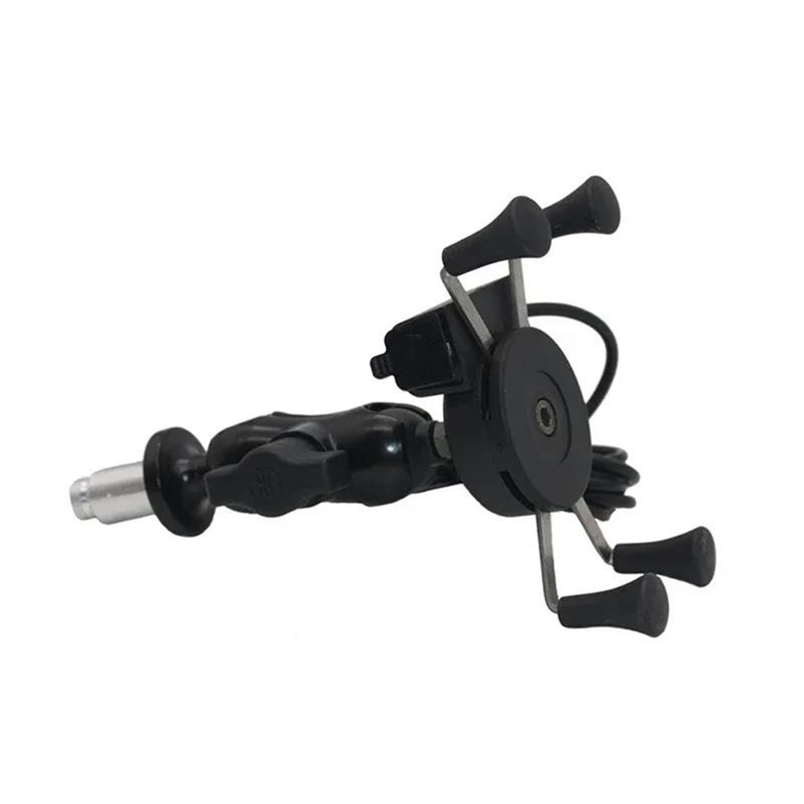 Navigation Halterung Motorrad Gabel Vorbau Telefon Halter Halterung Mit USB Ladegerät Für Suzuki Für GSX-R 600 750 1000 Für GSX1300R Für Hayabusa Motorrad Handyhalter(with USB Port) von LENTLY