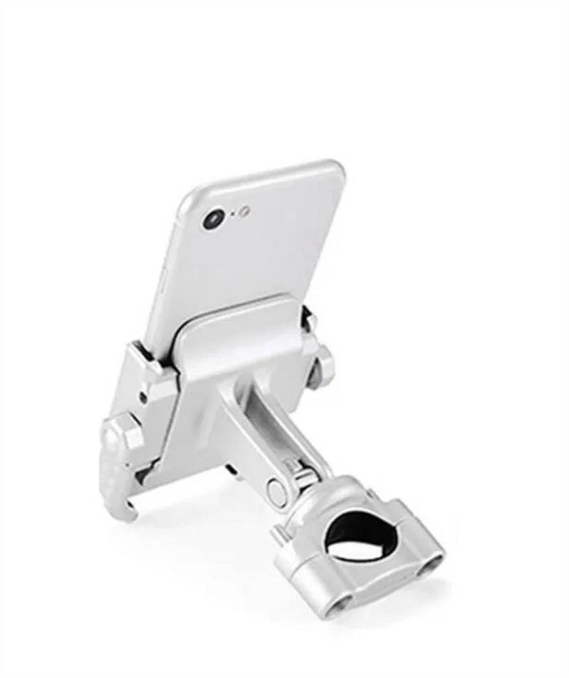 Navigation Halterung Motorrad-Telefon-Navigationshalterung, USB-Ladeunterstützung Für CB500X CB 500 X 2016 2017 2018 2019 2020 2021 2022 2023 Motorrad Handyhalter(Silver Phone Holder) von LENTLY