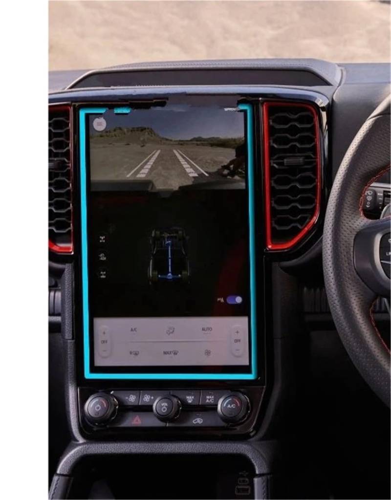 Navigation Schutzfolie 12 Zoll Für Ford Für Ranger 2022 2023 Auto GPS-Navigation LCD-Bildschirm Gehärtetes Glas Schutzfolie Anti-Kratz-Folie Displayschutzfolie von LENTLY
