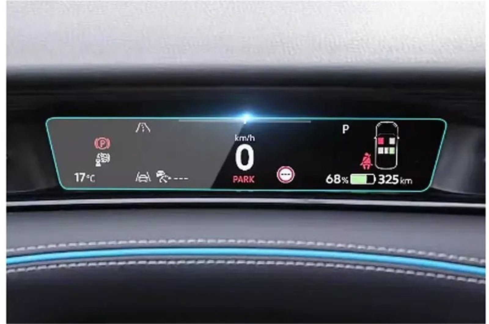 Navigation Schutzfolie 15 Zoll Für VW Für ID.7 2024 LCD-Autoradio GPS-Navigation Gehärtetes Glas Und Armaturenbrett-Bildschirmschutzfolie Displayschutzfolie(Dashboard) von LENTLY