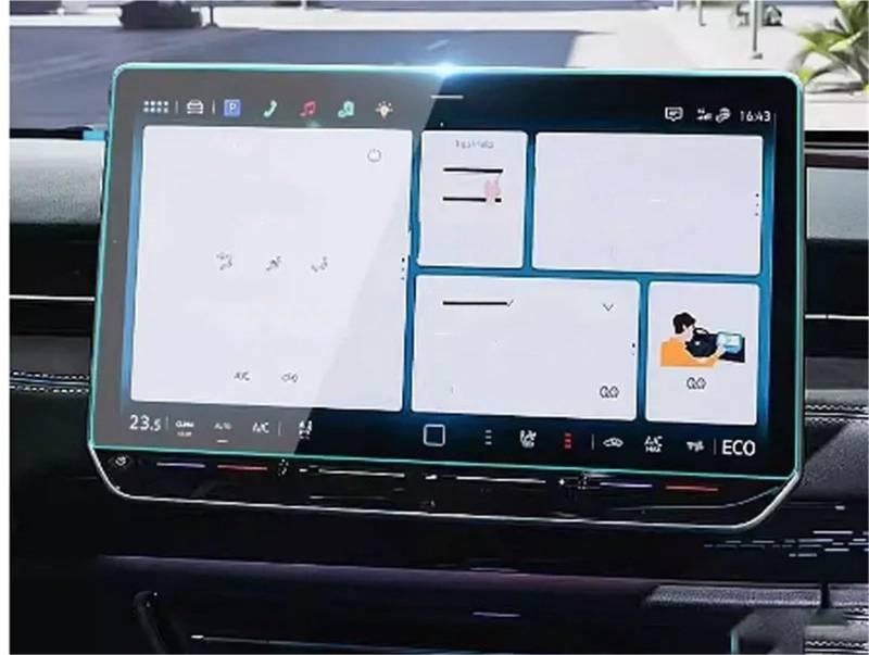 Navigation Schutzfolie 15 Zoll Für VW Für ID.7 2024 LCD-Autoradio GPS-Navigation Gehärtetes Glas Und Armaturenbrett-Bildschirmschutzfolie Displayschutzfolie(GPS) von LENTLY