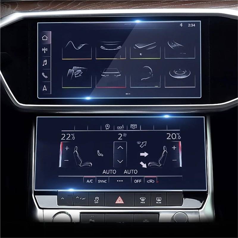 Navigation Schutzfolie 2 Stück Für A6 Für A7 C8 2019-2023 Auto GPS Navigation Film LCD Bildschirm TPU Schutz Film Anti-Scratch Film Zubehör Displayschutzfolie von LENTLY