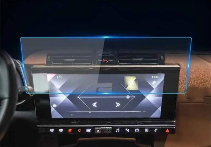 Navigation Schutzfolie 2 Stück PET Schutz Film Für Citroen Für DS7 2018 2019 2020 Auto Navigation Screen Protector Display Film Auto Innen Displayschutzfolie von LENTLY